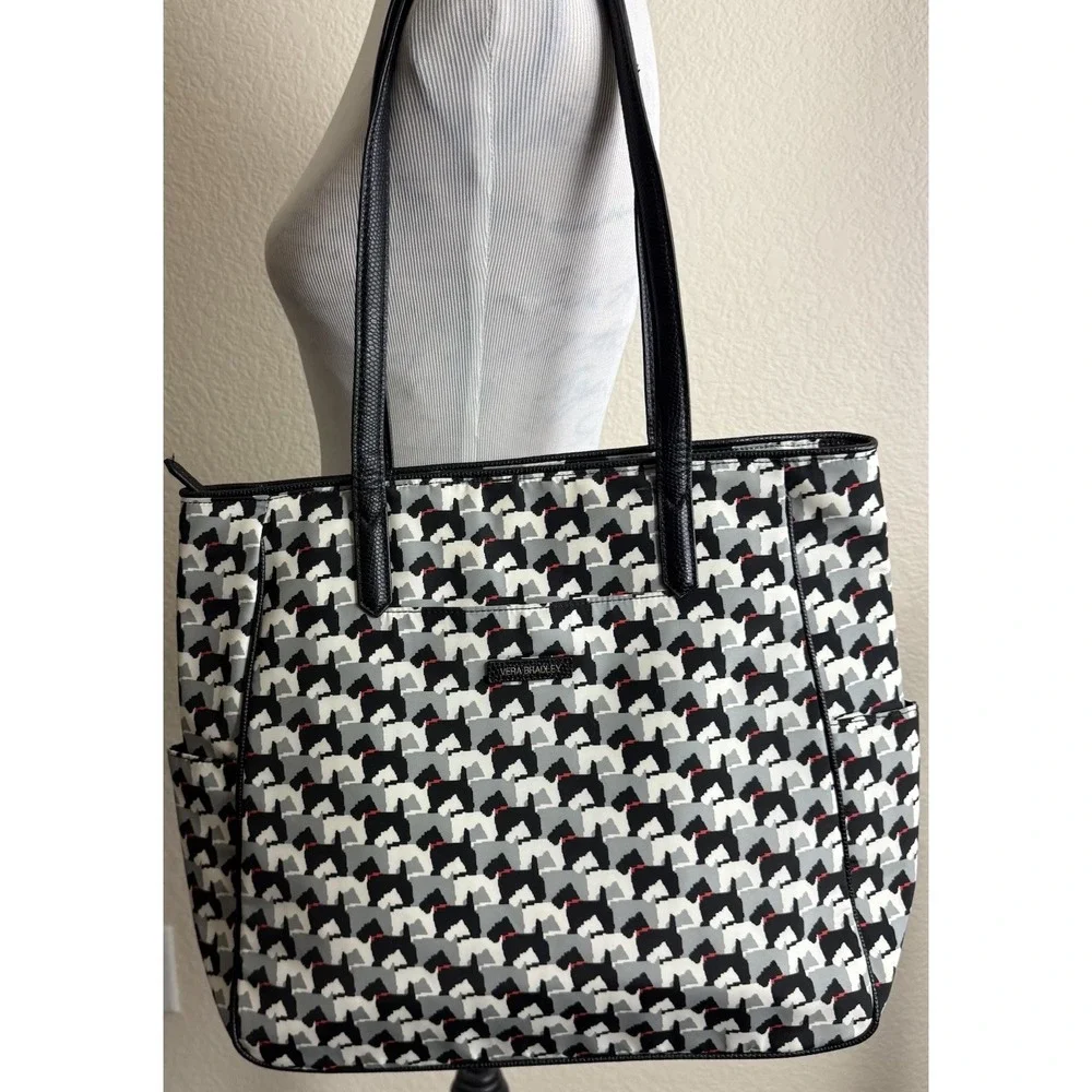 Vera Bradley Scottie Dog Tote Bag‎ Nylon Canine Doggie Handbag Used Once